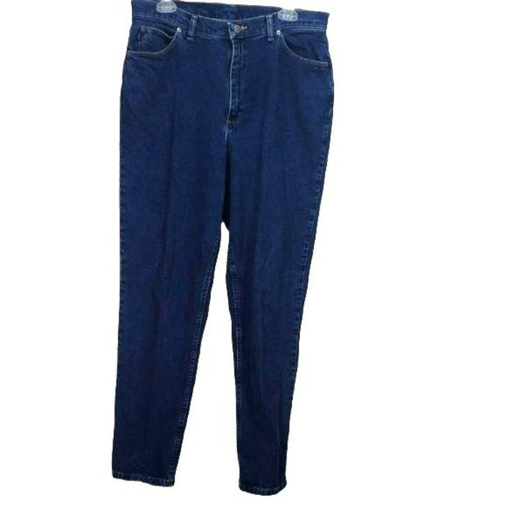 Chic Vintage 80s Size 14‎ Tall Straight Leg Mom Denim Blue Jeans